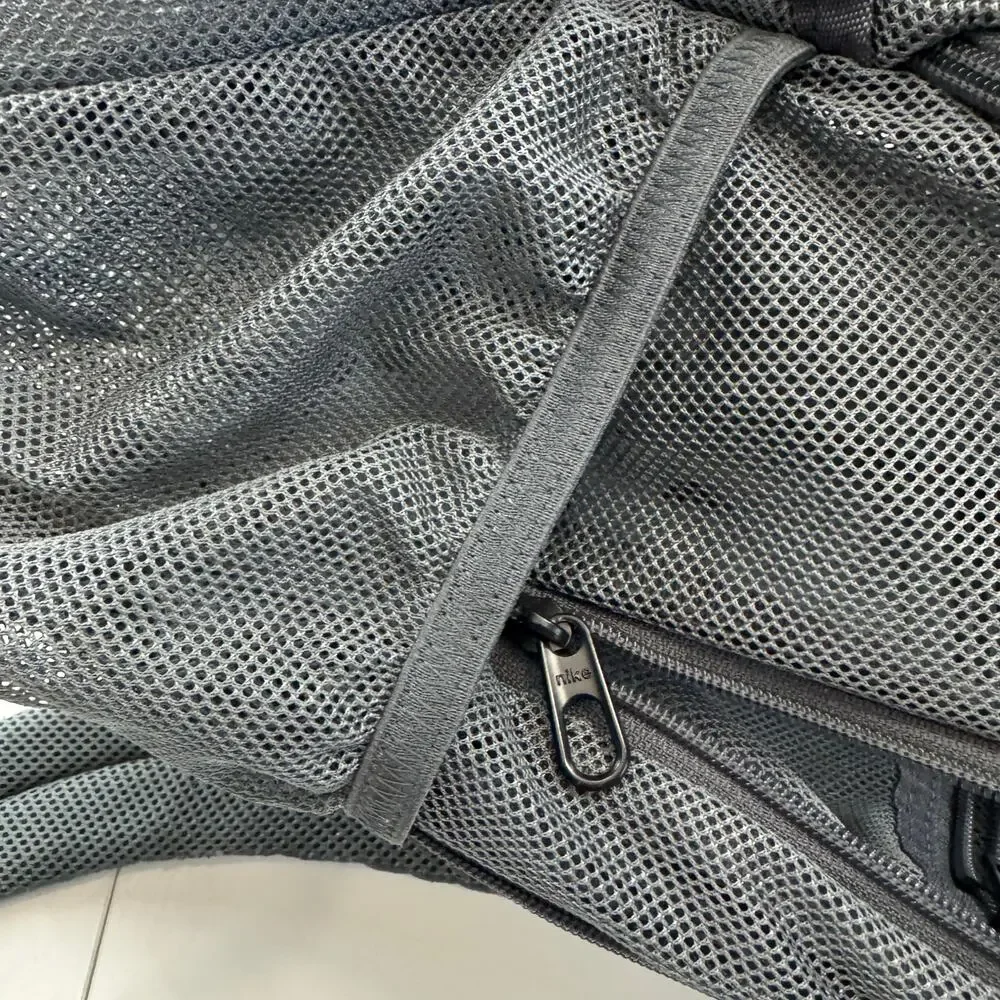Nike Brasilia MESH Training Gym School Backpack Gray Security Mesh